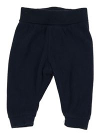 Tmavomodré fleecové tepláky H&M