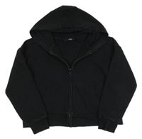 Čierna prepínaci crop mikina s kapucňou George