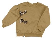 Béžová mikina s mašľami Shein