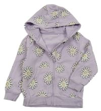 Lila kvetovaná prepínaci mikina s kapucňou George