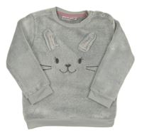 Sivá plyšová mikina s ňufáčikom  Ergee