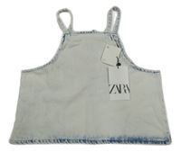 Nové - Světlemodrý riflový crop top Zara