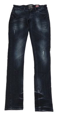 Tmavomodré elastické skinny rifle Vingino
