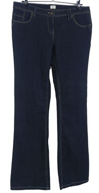 Dámske tmavomodré bootcut rifle F&F