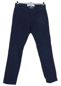 Pánske tmavomodré skinny nohavice Topman vel. 28/30