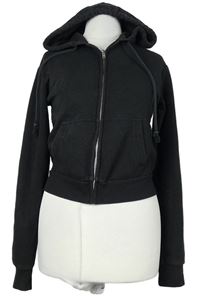 Dámska čierna prepínaci mikina s kapucňou H&M