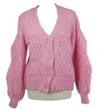 Dámsky svetloružový vzorovaný prepínaci sveter F&F