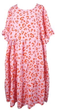 Dámske ružovo-červené vzorované šaty Shein