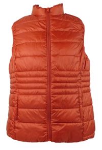 Dámska tehlově červená šušťáková zateplená vesta Dunnes