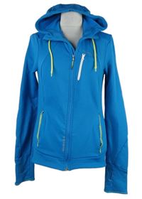 Dámská tyrkysová thermo propínací mikina s kapucí Quechua 