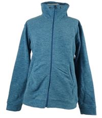 Dámská modrá melírovaná fleecová propínací mikina ElleNor 