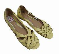 Dámské žluté koženkové baleríny s otevřenou špičkou Dorothy Perkins vel. 42