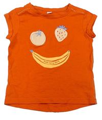 Oranžové tričko s ovociem Zeeman