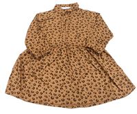 Hnedé šaty s fľakmi H&M