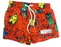 Červené plážové kraťasy s Avengers Next
