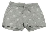 Sivé teplákové kraťasy s hviezdičkami H&M