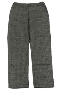 Černo-bílo-modré kostkované slavnostní kalhoty Primark