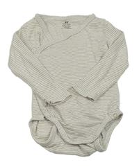 Bielo-béžové pruhované body zn. H&M