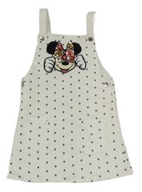 Bílé puntíkaté šaty s Minnie Disney