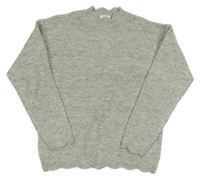 Světlešedý károvaný svetr s perličkami Next