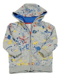 Sivá prepínaci mikina s fľakmi a kapucňou George