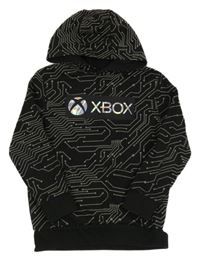 Černo-vzorovaná mikina Xbox s kapucí F&F