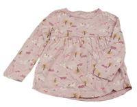 Ružové tričko s jednorožcami Topolino