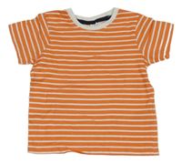 Oranžovo-biele pruhované tričko kids