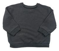 Tmavosivá rebrovaná mikina Primark