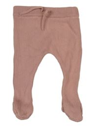 Růžové pletené žebrované polodupky George