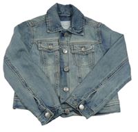 Modrá riflová crop bunda Next