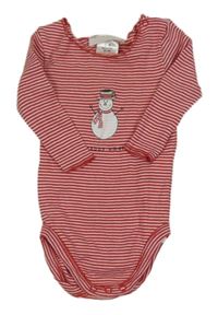 Červeno-biele pruhované body so sněhulákem Zara