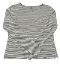 Bielo-čierne pruhované tričko H&M