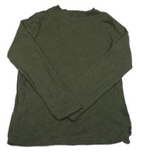 Tmavozelené rebrované tričko F&F