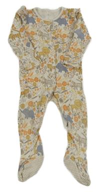 Bílo- barevný květovaný overal se zvířaty George