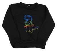 Čierna mikina s dinosaurom