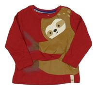 Červené tričko s lenochodem Kuniboo