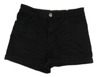 Čierne ľahké rifľové kraťasy H&M