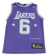 Fialové sportovní basketbalové tílko s číslem - LAKERS