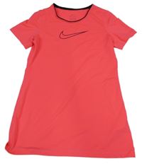 Neonově růžové sportovní funkční dlouhé tričko Nike