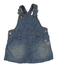 Modré rifľové na traké šaty s lienkami H&M
