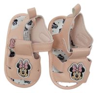Světlerůžové capáčky/sandály s Minnie Disney vel.20