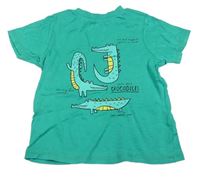 Zelené tričko s krokodílmi  George