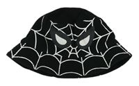 Černo-bílý vzorovaný riflový podšitý klobouk - Spider-man
