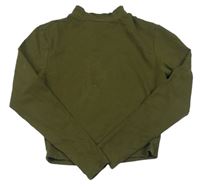 Khaki crop triko New Look