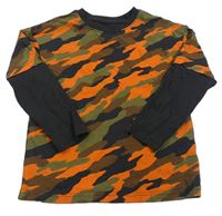 Army-tmavošedé triko Tu