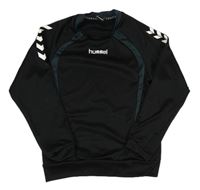 Černo-šedá sportovní mikina s logem Hummel