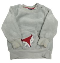 Sivá chlpatá mikina s líškou Lupilu