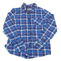 Modro-bielo-červená kockovaná košeľa Futurino