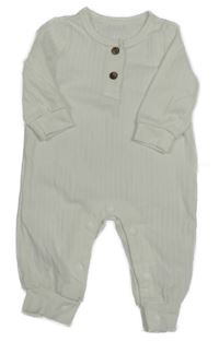 Bílý žebrovaný overal Cozy Cub